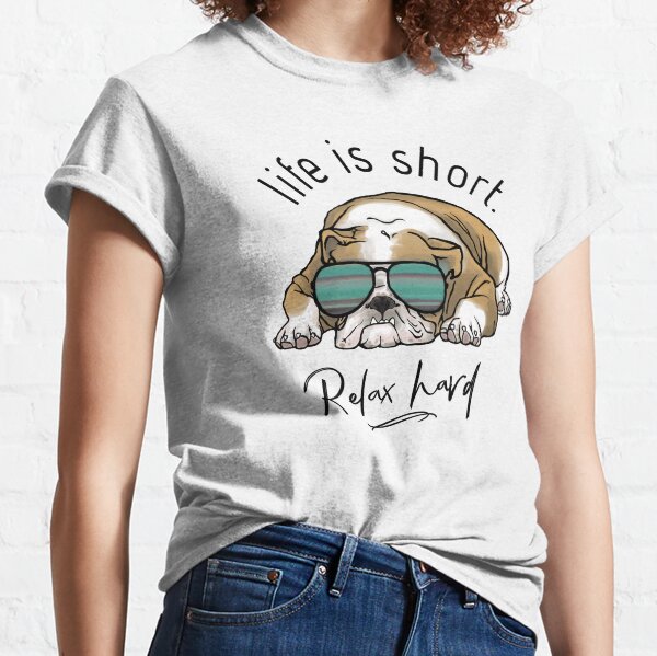 Item preview, Relax Hard, Bulldog designed and sold by PawPrintsDesign.