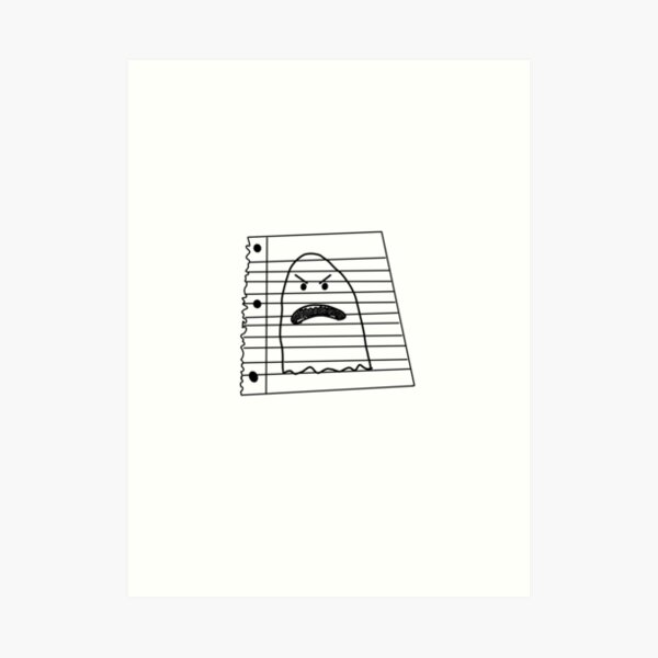 Paper Doodle Ghost Poster for Sale by yinzgotstickers