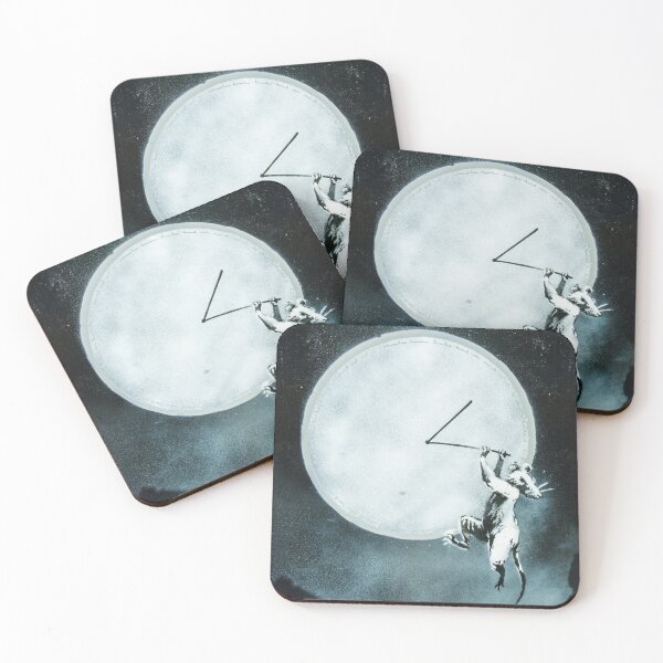 Item preview, BANKSY Rat Hanging On Moon Clock - Spray Paint Piece designed and sold by WE-ARE-BANKSY.