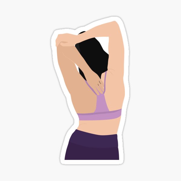 Girl Stretching Sticker