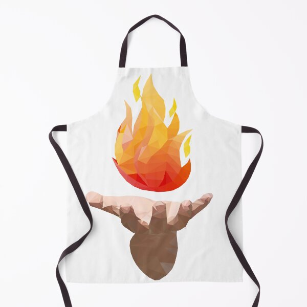 Item preview, Geometric hand holding fire designed and sold by LeatherBound.