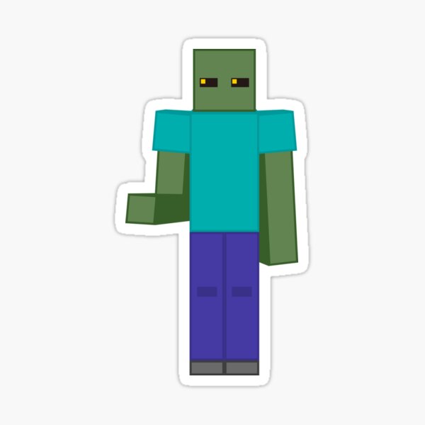 Minecraft Zombie Stickers Redbubble - roblox minecraft zombie decal