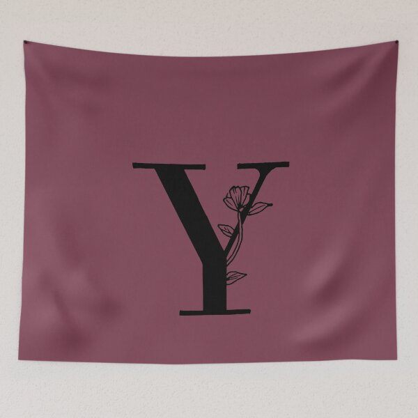 Item preview, Y Botanical Capital Letter Monogram designed and sold by ZainabStudio.