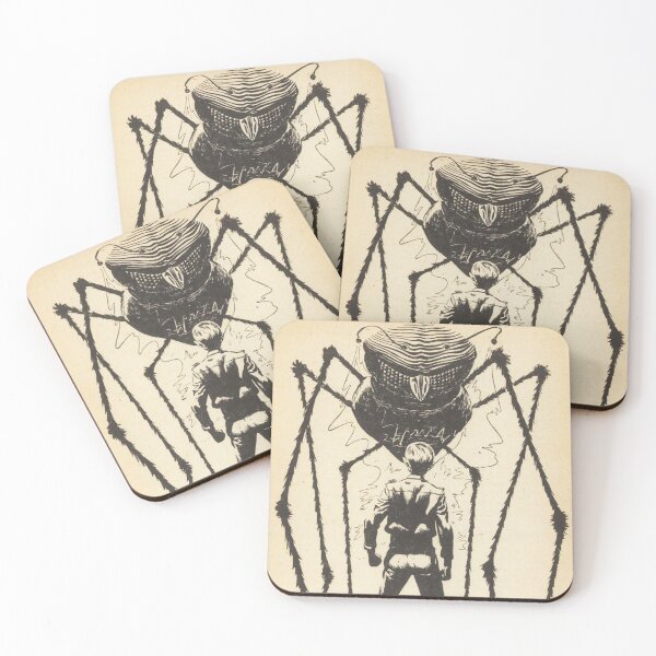 Item preview, Alien ant monster facing an Earthling Vintage illustration designed and sold by Vintage Designs +.