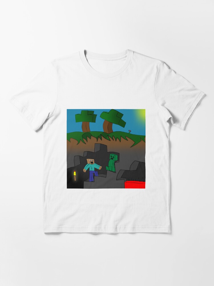Steve Vs Creeper Minecraft T Shirt By Topherblais13 Redbubble - roblox steve minecraft shirt