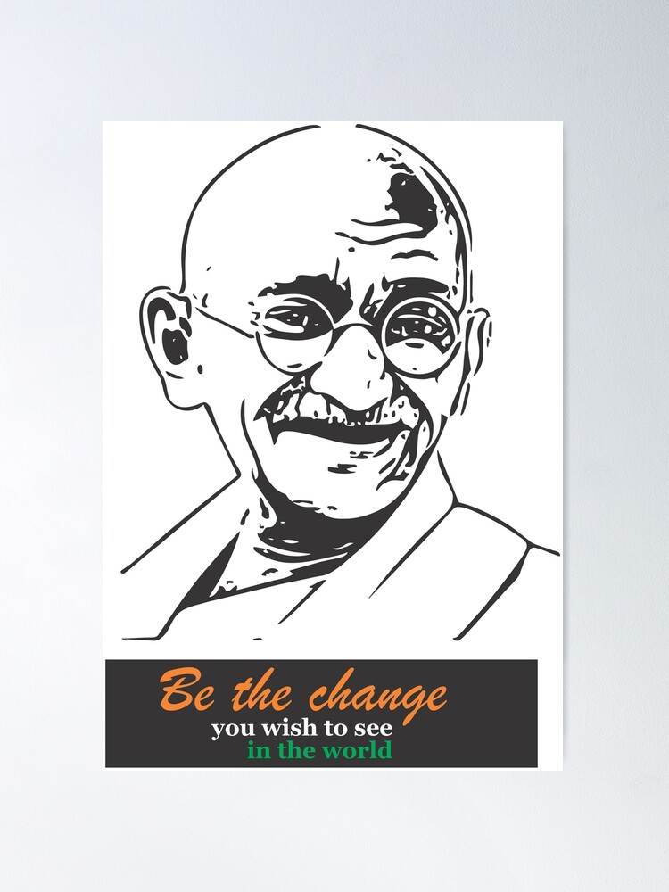 Gandhi Jayanti Drawing Easy || Gandhi Jayanti Poster Drawing Idea || Gandhi  Jayanti Slogan & Poster - YouTube