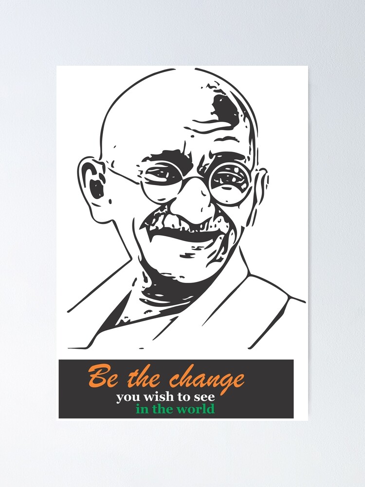 Gandhi Seven Deadly Social Sins Inspirational Slim Print 12 x 36 –  PosterAmerica