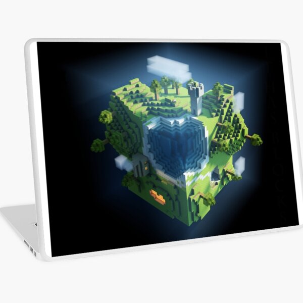 Minecraft Cubic World Laptop Skin By Topherblais13 Redbubble