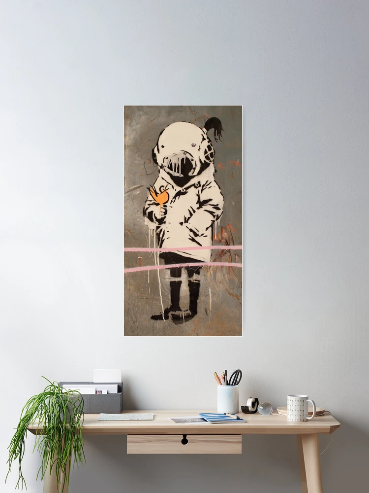 Banksy Space Girl buy and Bird Skateboard Art, Wall Decor, Art Pop Art