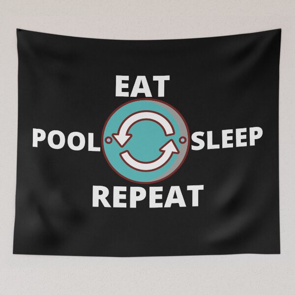 Item preview, eat sleep pool repeat designed and sold by morrismorgan.
