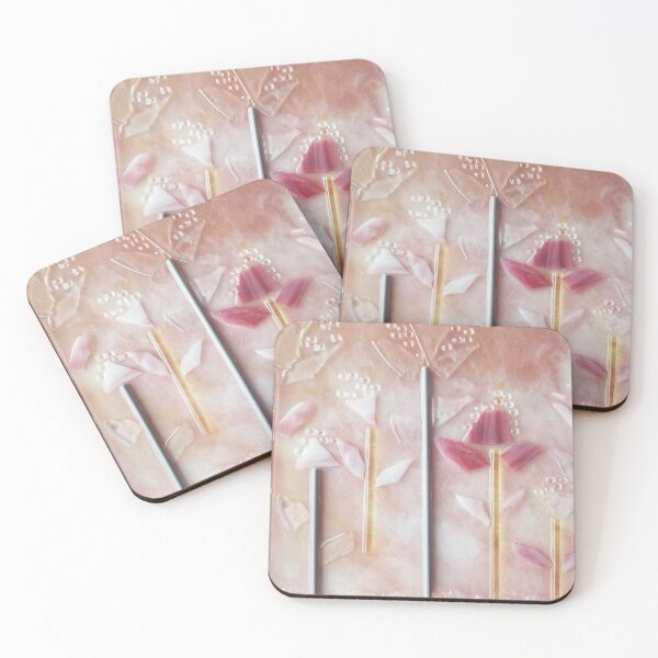 Aperçu de l'œuvre Or rose, art de résine florale sorbet rose créée et vendue par ResinArtbyTana.
