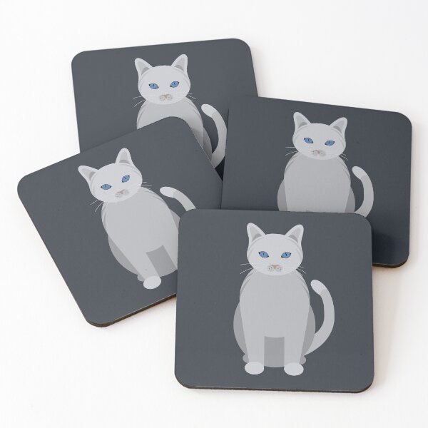 Item preview, White cat illustration designed and sold by EngineerGoC.