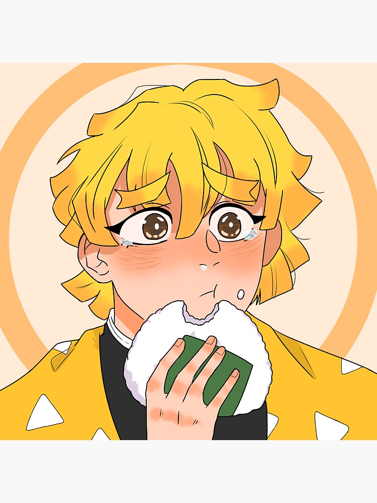 zenitsu eating rice ball