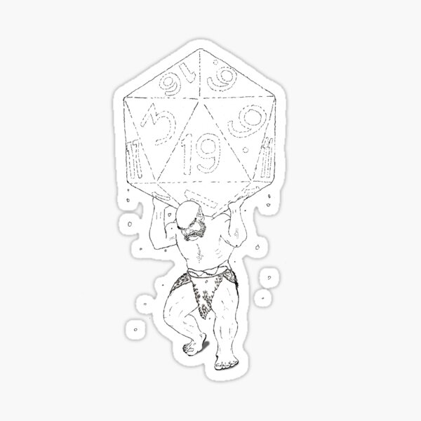 Line art version of Strength Build Sticker