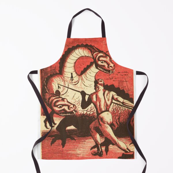 Item preview, Multi headed hydra monster vintage illustration designed and sold by Vintage Designs +.