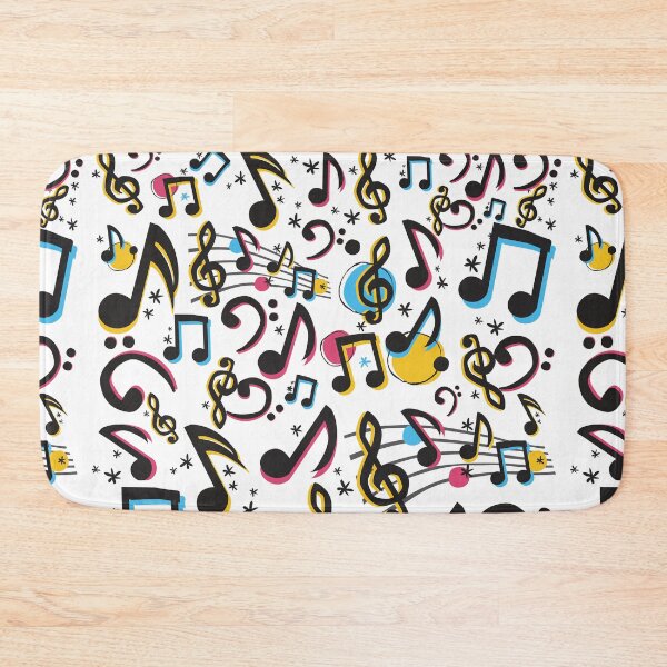 Item preview, Colorful music notes pattern designed and sold by CreacionsMeraki.