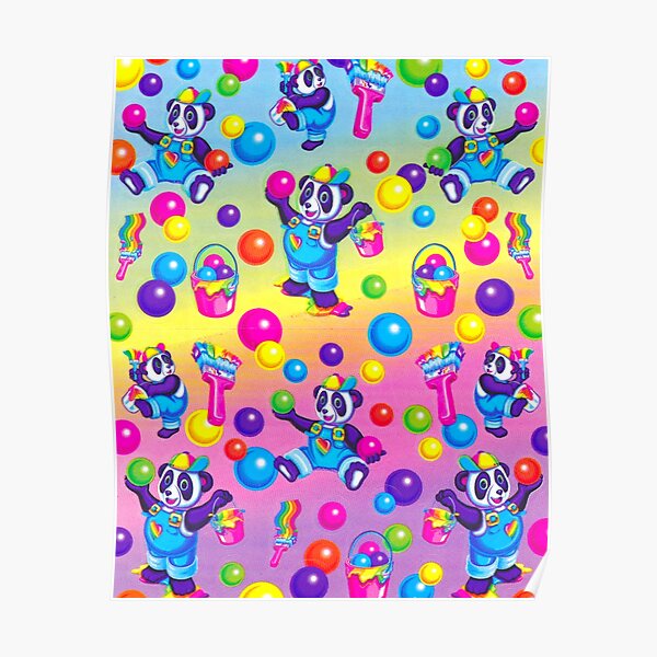 Lisa Frank panda pattern Poster