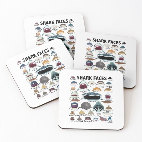 Item preview, Types Of Shark Identification - Shark Faces - Shark Heart designed and sold by DarrinLindstrom.