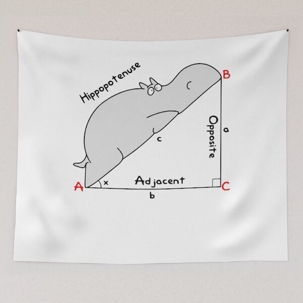Item preview, Diagram Hippopotenuse Adjacent Opposite - Math Teacher designed and sold by DarrinLindstrom.