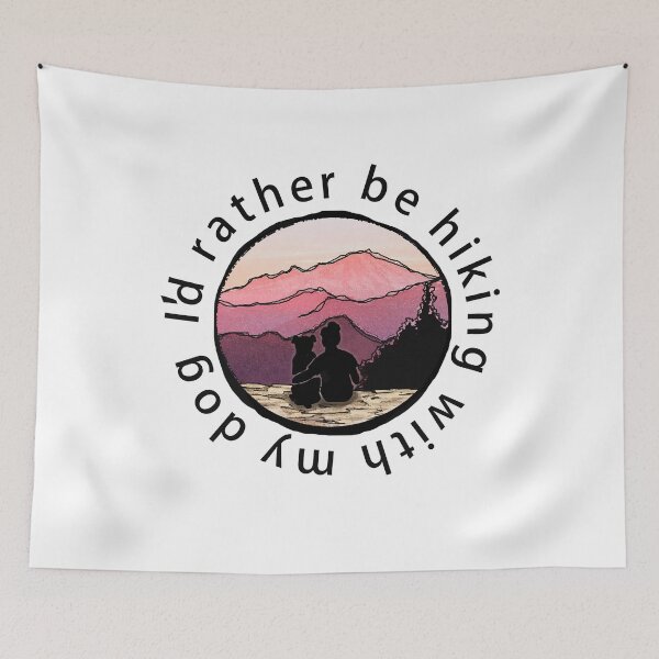 Item preview, I'd Rather Be Hiking With My Dog designed and sold by PawPrintsDesign.