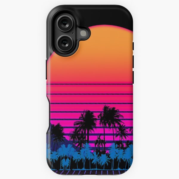 Item preview, Coucher de soleil rétro Vaporwave des années 80 designed and sold by Radarek1989.