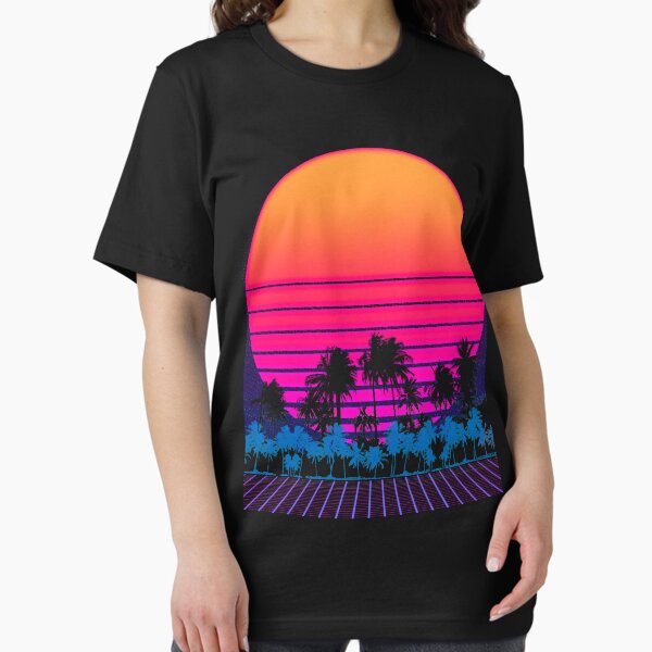 Item preview, 80s Vaporwave Retro Palm trees Sunset designed and sold by Radarek1989.