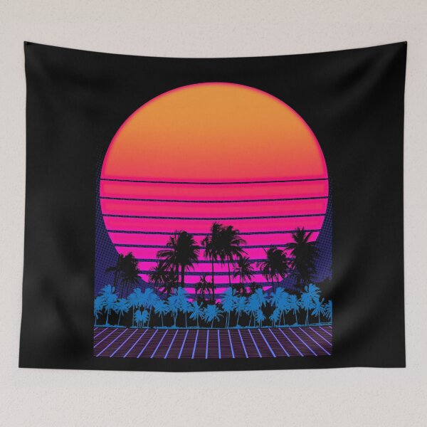 Item preview, 80s Vaporwave Retro Palm trees Sunset designed and sold by Radarek1989.