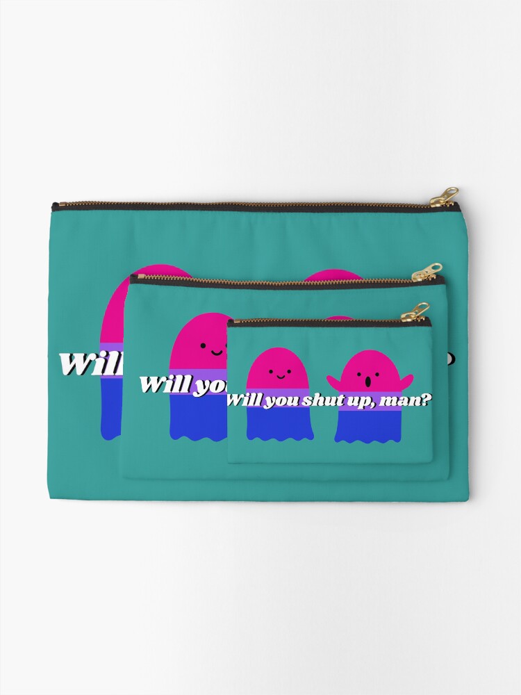 Alternate view of Will you shut up Halloween version design Zipper Pouch