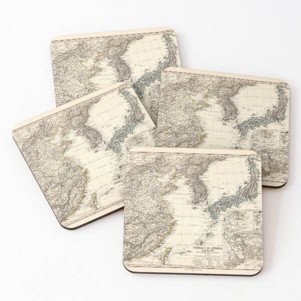 Item preview, Map of China, Korea and Japan (1873) designed and sold by allhistory.