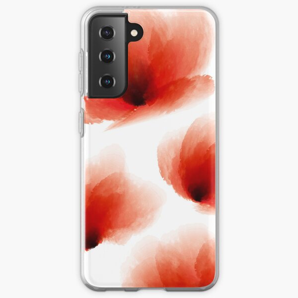Coquelicots dessin à l'aquarelle Coque souple Samsung Galaxy
