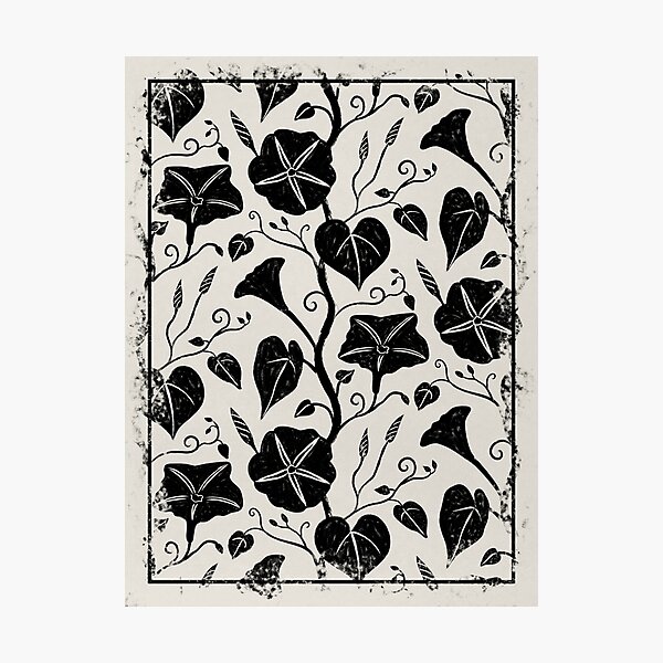 Aperçu de l'œuvre Creeper Moonflower noir sur neutre créée et vendue par misentangled.