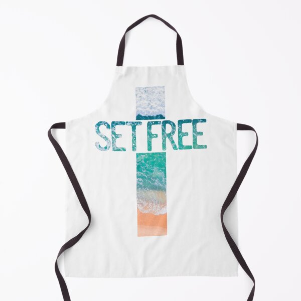 Item preview, Ocean Waves Cross Set Free by Jesus Christ designed and sold by move-mtns.