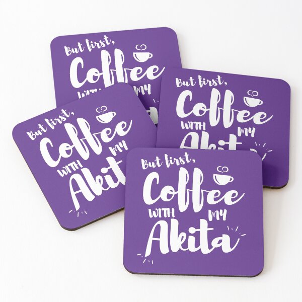 Item preview, But First, Coffee with my Akita Cute Shirt designed and sold by Guarddogdrive.