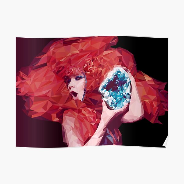 Colección Bjork LowPoly / HighPoly Póster