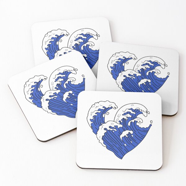 Item preview, Ocean Waves Heart designed and sold by stickertopic.
