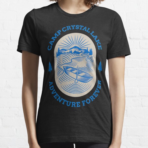 Camp Crystal Lake Adventure Forever Retro Slasher Horror Halloween Design Essential T-Shirt
