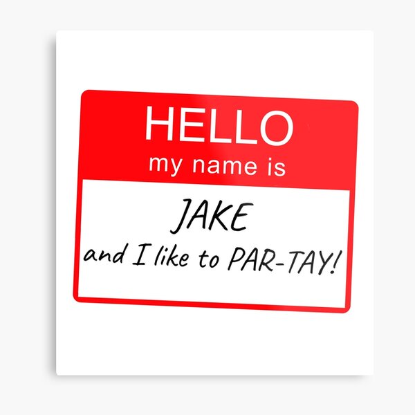 Jake Name Tag Wall Art | Redbubble