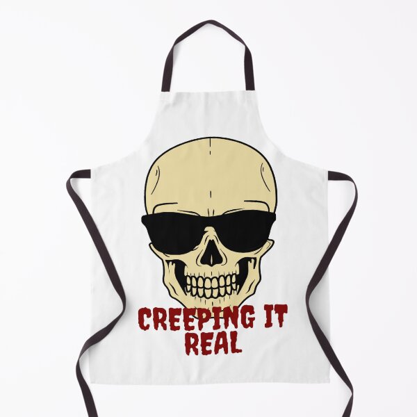 Item preview, Halloween skull with caption creeping it real designed and sold by priyankajustine.