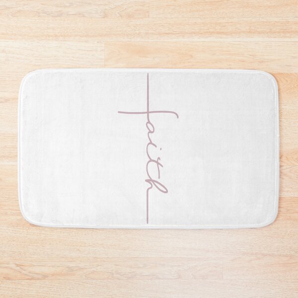 Item preview, Pink Faith Cross Cursive Christian Symbol designed and sold by move-mtns.