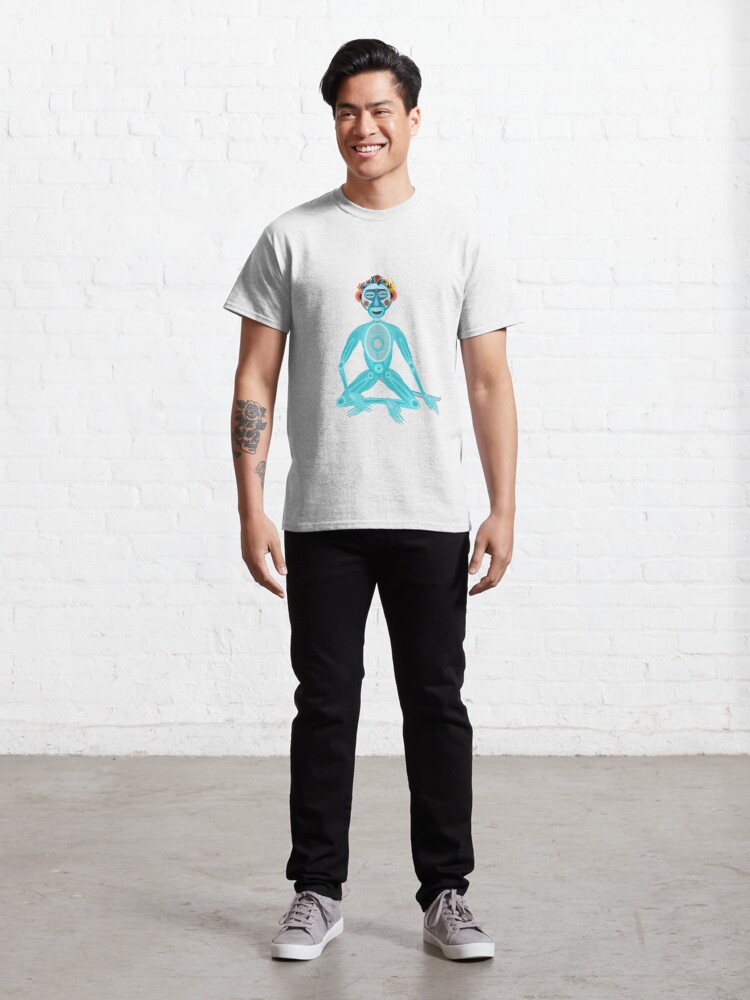 Alternate view of MOONKEY the Monkey - MEDITATION - BREATH Classic T-Shirt