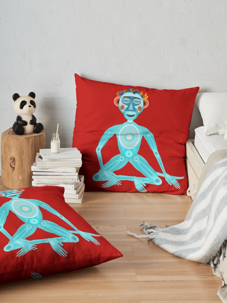Alternate view of MOONKEY the Monkey - MEDITATION - BREATH Floor Pillow