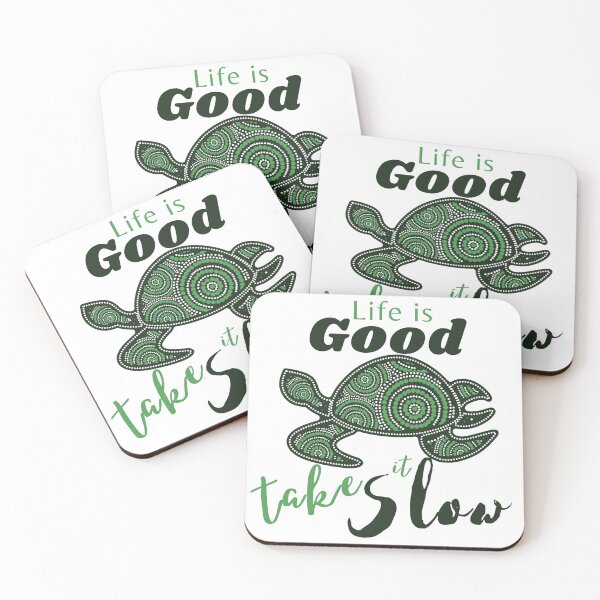 Item preview, Life is Good, Take it Slow- Dotting Turtle designed and sold by AmazingEcraft.