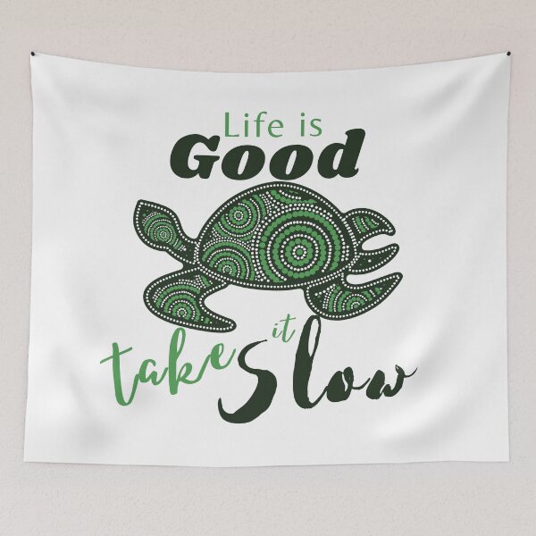 Item preview, Life is Good, Take it Slow- Dotting Turtle designed and sold by AmazingEcraft.
