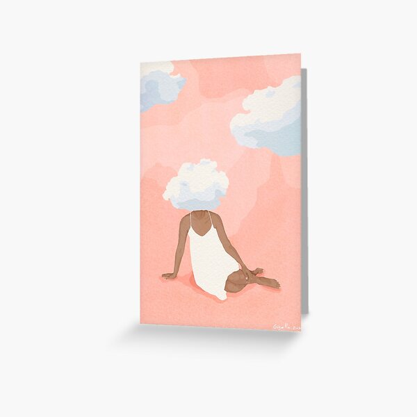La cabeza en las nubes Tarjetas de felicitación
