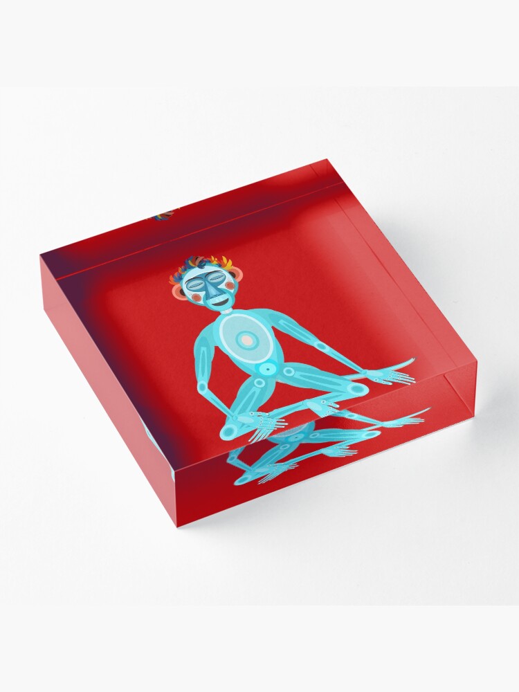 Alternate view of MOONKEY the Monkey - MEDITATION - BREATH Acrylic Block