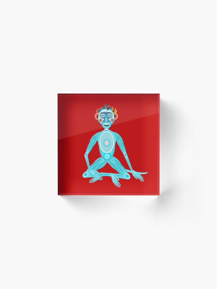 Alternate view of MOONKEY the Monkey - MEDITATION - BREATH Acrylic Block