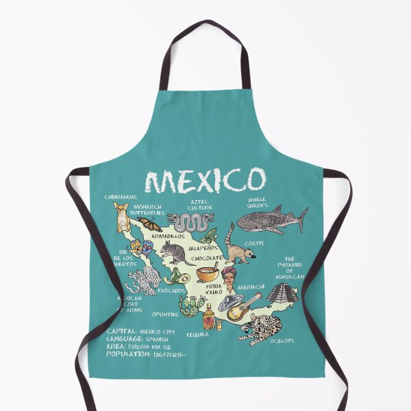 Item preview, Mexico - illustrated map designed and sold by BeeHappyShop.