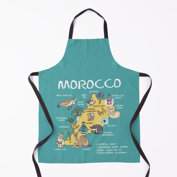 Item preview, Morocco - illustrated map designed and sold by BeeHappyShop.