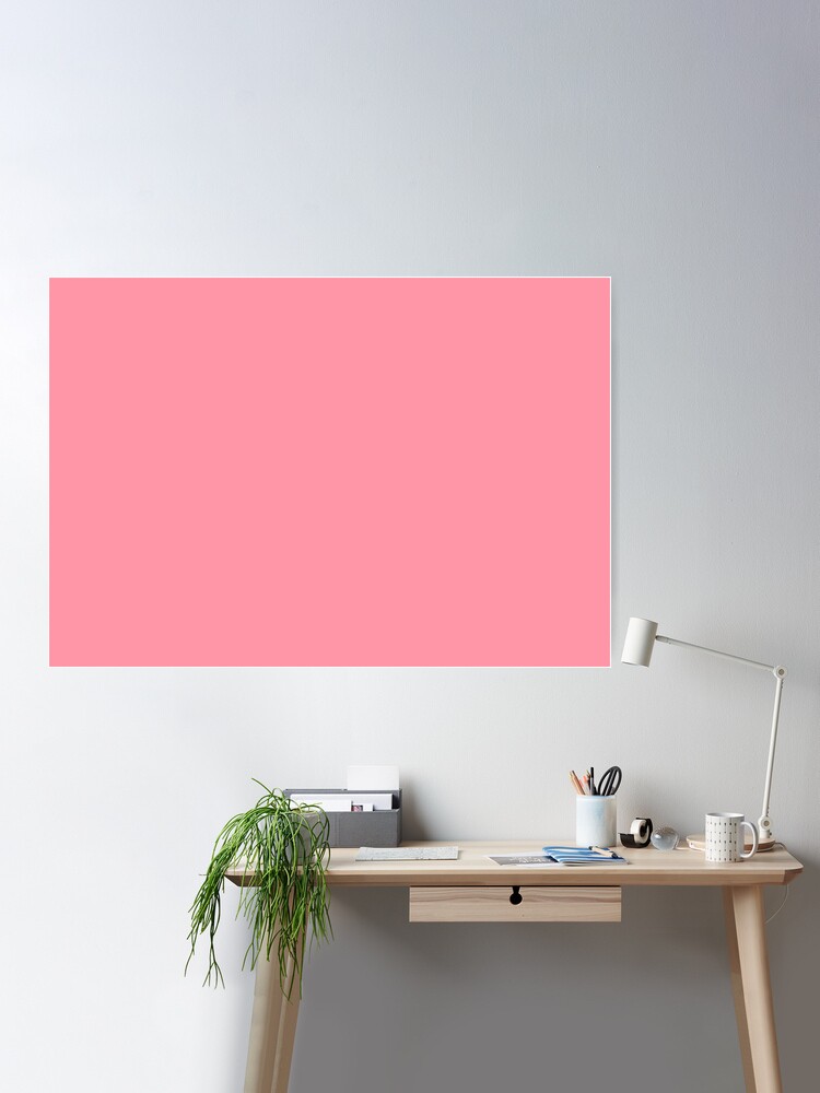 Salmon Pink #FF96A7 Solid Color  Sticker for Sale by halmarho