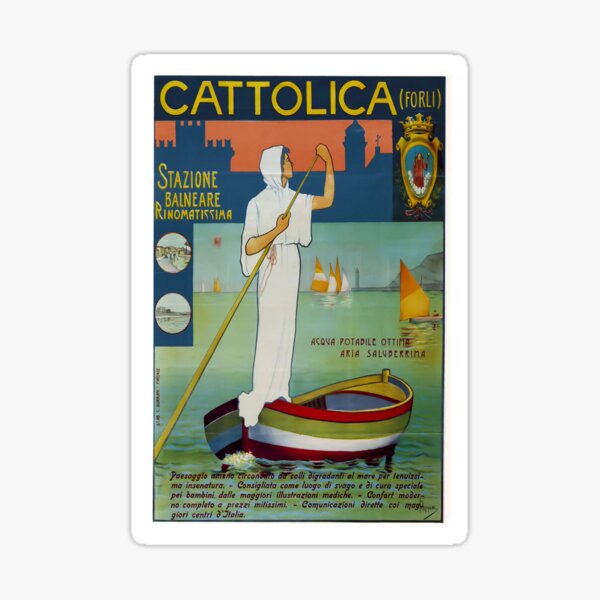 Item preview, Cattolica Forli retro poster designed and sold by CorasPosters.